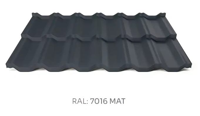 Modulová plechová střešní krytina Hornval H2 PE mat 0,5 mm