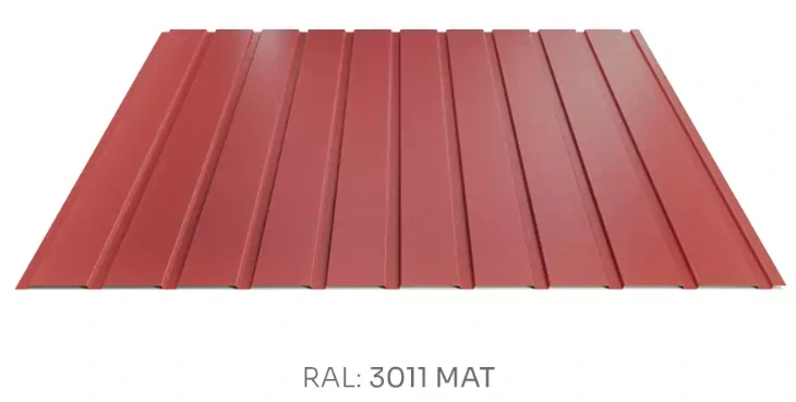 Trapézový plech Hornval E7 elevace PE mat 0,5 mm