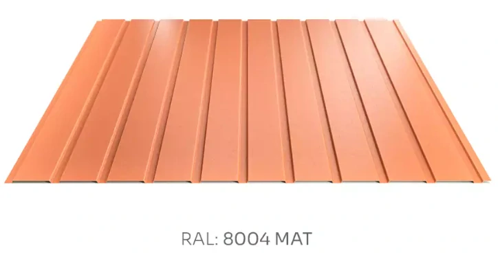 Trapézový plech Hornval E7 elevace PE mat 0,5 mm