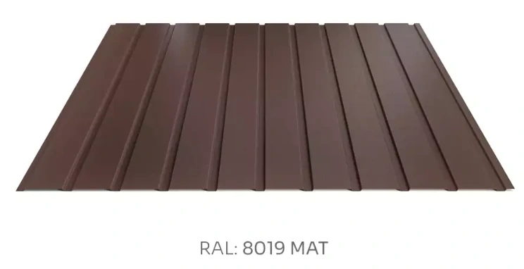 Trapézový plech Hornval E7 elevace PE mat 0,5 mm