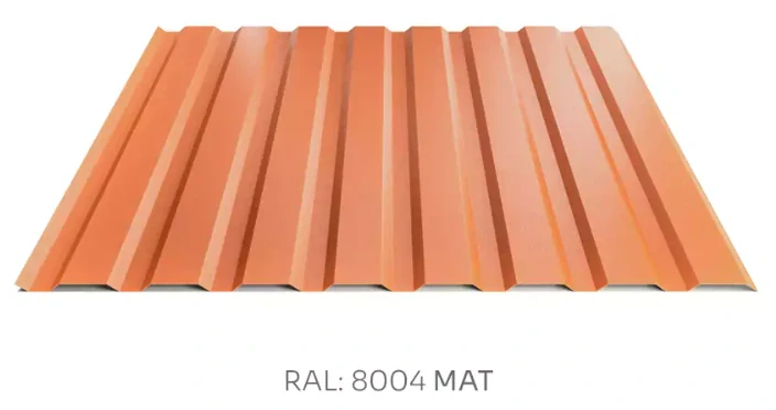 Trapézový plech Hornval E14 elevace PE mat 0,5 mm